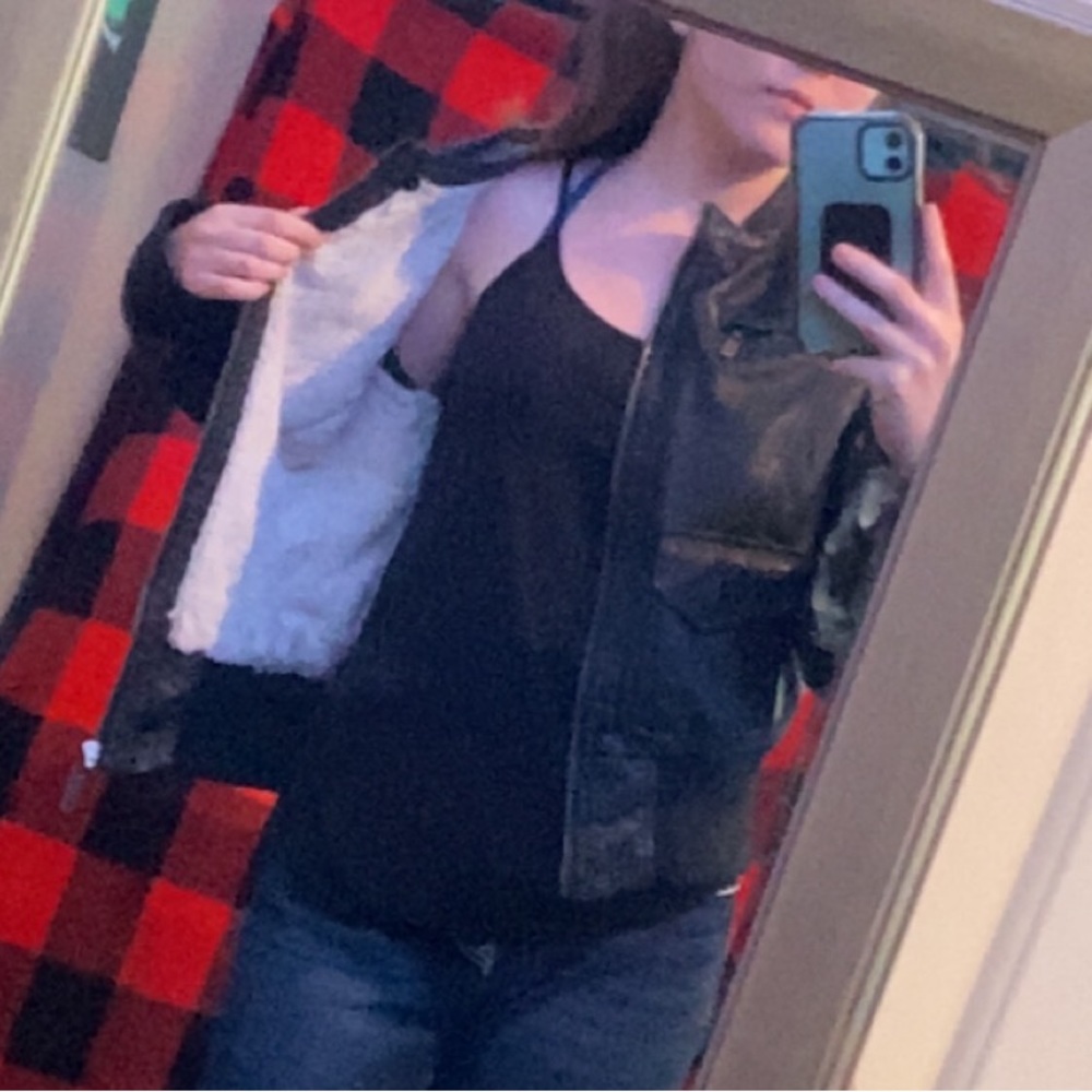 Faux leather jacket